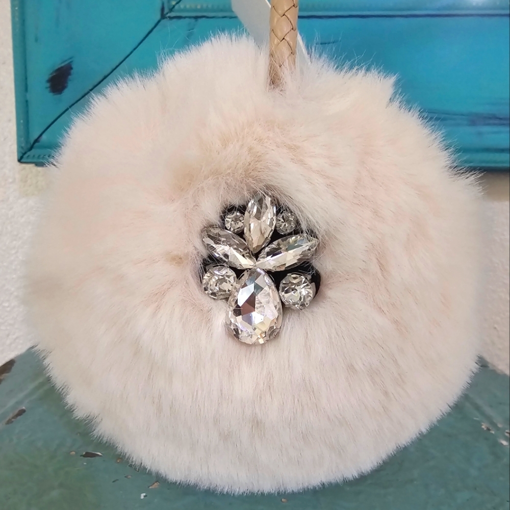 House of Harlow 1960 Faux Fur rhinestone earmuffs